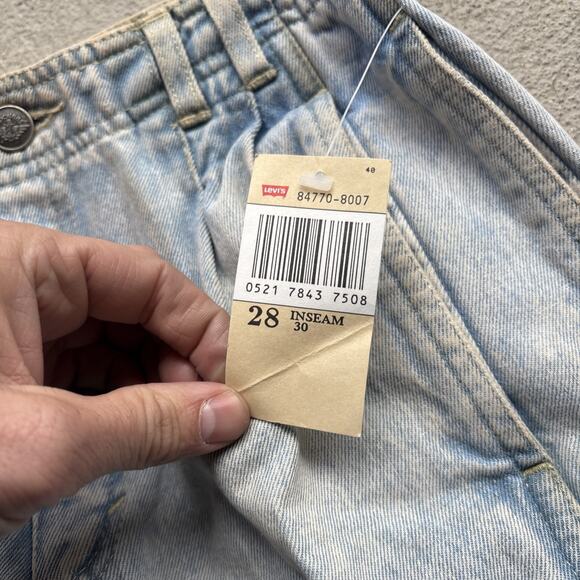 Deadstock 90s Dockers Jeans 28x30 Pleated Denim Levi’s Baggy Acid Wash Vintage - Picture 8 of 15